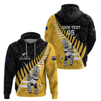 Custom New Zealand Wellington Cricket Zip Hoodie With Maori Pattern