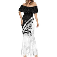 Custom New Zealand Cricket Mermaid Dress With Maori Pattern LT05 - Polynesian Pride