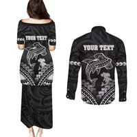 Personalised Happy Father's Day Couples Matching Puletasi and Long Sleeve Button Shirt I Love You Dad Polynesian Style LT05 - Polynesian Pride