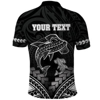 Personalised Happy Father's Day Polo Shirt I Love You Dad Polynesian Style