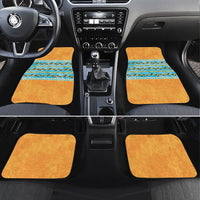 Hawaii Humuhumu Fish Maile Pikake Lei Car Mats Tribal Tapa Orange Version