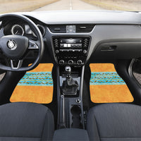Hawaii Humuhumu Fish Maile Pikake Lei Car Mats Tribal Tapa Orange Version