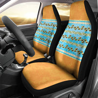 Hawaii Humuhumu Fish Maile Pikake Lei Car Seat Cover Tribal Tapa Orange Version