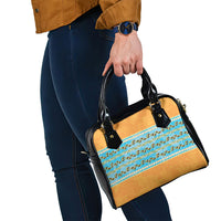 Hawaii Humuhumu Fish Maile Pikake Lei Shoulder Handbag Tribal Tapa Orange Version