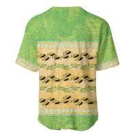 Hawaii Humuhumu Fish Maile Pikake Lei Baseball Jersey Tribal Tapa Green Version