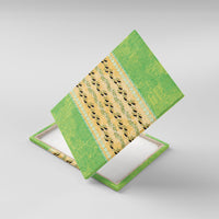 Hawaii Humuhumu Fish Maile Pikake Lei Canvas Wall Art Tribal Tapa Green Version
