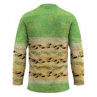 Hawaii Humuhumu Fish Maile Pikake Lei Hockey Jersey Tribal Tapa Green Version