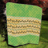 Hawaii Humuhumu Fish Maile Pikake Lei Quilt Tribal Tapa Green Version