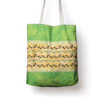 Hawaii Humuhumu Fish Maile Pikake Lei Tote Bag Tribal Tapa Green Version