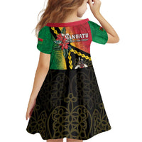 Happy Vanuatu Constitution Day Family Matching Off Shoulder Maxi Dress and Hawaiian Shirt Flag Style With Sand Drawing Pattern LT05 - Polynesian Pride