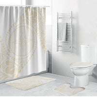 Tonga White Sunday Bathroom Set Lotu Tamaiti Tongan Kupesi Pattern