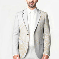 Tonga White Sunday Blazer Lotu Tamaiti Tongan Kupesi Pattern