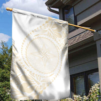 Tonga White Sunday Garden Flag Lotu Tamaiti Tongan Kupesi Pattern