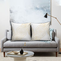 Tonga White Sunday Pillow Cover Lotu Tamaiti Tongan Kupesi Pattern