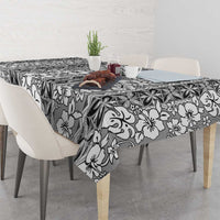 Hawaii Vintage Gray Hibiscus Tapa Pattern Tablecloth