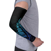 Aotearoa New Zealand Arm Sleeves Koru Fern Blue Gradient - Polynesian Pride