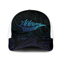 Aotearoa New Zealand Baseball Net Cap Koru Fern Blue Gradient - Polynesian Pride