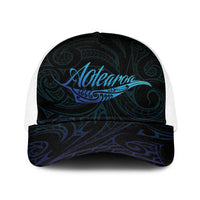 Aotearoa New Zealand Baseball Net Cap Koru Fern Blue Gradient - Polynesian Pride