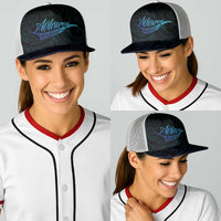 Aotearoa New Zealand Baseball Net Cap Koru Fern Blue Gradient - Polynesian Pride