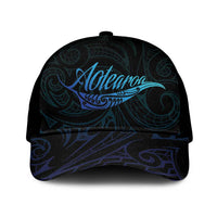 Aotearoa New Zealand Mesh Trucker Cap Koru Fern Blue Gradient - Polynesian Pride