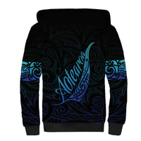 Aotearoa New Zealand Sherpa Hoodie Koru Fern Blue Gradient