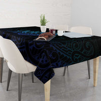 Aotearoa New Zealand Tablecloth Koru Fern Blue Gradient
