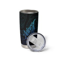 Aotearoa New Zealand Tumbler Cup Koru Fern Blue Gradient LT05 - Polynesian Pride
