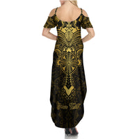 Personalized Polynesia Summer Maxi Dress With Christian Cross LT05 - Polynesian Pride