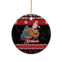 New Zealand Christmas Ceramic Ornament Funny Santa Riding Kiwi Meri Kirihimete