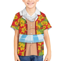 Polynesia Santa Claus Costume Kid Hawaiian Shirt Tropical Vibe