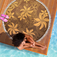 Tiare Tahiti Beach Blanket Brown Polynesia Motifs - Polynesian Pride