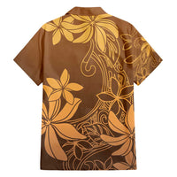 Tiare Tahiti Family Matching Long Sleeve Bodycon Dress and Hawaiian Shirt Brown Polynesia Motifs - Polynesian Pride