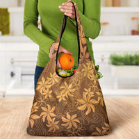 Tiare Tahiti Grocery Bag Brown Polynesia Motifs - Polynesian Pride