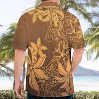 Tiare Tahiti Hawaiian Shirt Brown Polynesia Motifs - Polynesian Pride