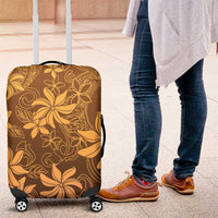 Tiare Tahiti Luggage Cover Brown Polynesia Motifs - Polynesian Pride
