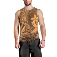 Tiare Tahiti Men Tank Top Brown Polynesia Motifs - Polynesian Pride