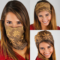 Tiare Tahiti Neck Gaiter Brown Polynesia Motifs - Polynesian Pride