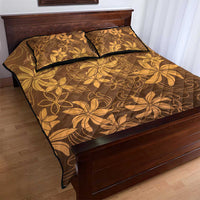 Tiare Tahiti Quilt Bed Set Brown Polynesia Motifs - Polynesian Pride