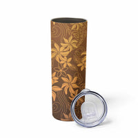 Tiare Tahiti Skinny Tumbler Brown Polynesia Motifs - Polynesian Pride