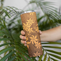 Tiare Tahiti Skinny Tumbler Brown Polynesia Motifs - Polynesian Pride