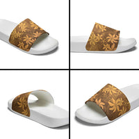 Tiare Tahiti Slide Sandals Brown Polynesia Motifs - Polynesian Pride