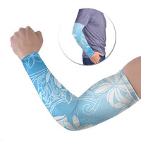 Tiare Tahiti Arm Sleeves Blue Polynesia Motifs - Polynesian Pride