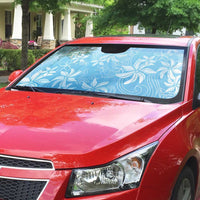Tiare Tahiti Auto Sun Shade Blue Polynesia Motifs - Polynesian Pride