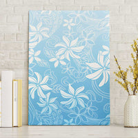 Tiare Tahiti Canvas Wall Art Blue Polynesia Motifs - Polynesian Pride