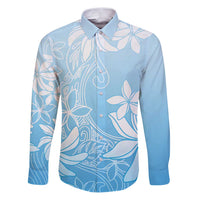 Tiare Tahiti Family Matching Puletasi and Hawaiian Shirt Blue Polynesia Motifs - Polynesian Pride