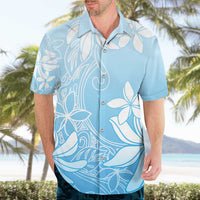 Tiare Tahiti Hawaiian Shirt Blue Polynesia Motifs - Polynesian Pride