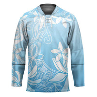 Tiare Tahiti Hockey Jersey Blue Polynesia Motifs - Polynesian Pride