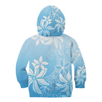 Tiare Tahiti Kid Hoodie Blue Polynesia Motifs - Polynesian Pride