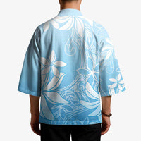 Tiare Tahiti Kimono Blue Polynesia Motifs - Polynesian Pride