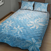 Tiare Tahiti Quilt Bed Set Blue Polynesia Motifs - Polynesian Pride